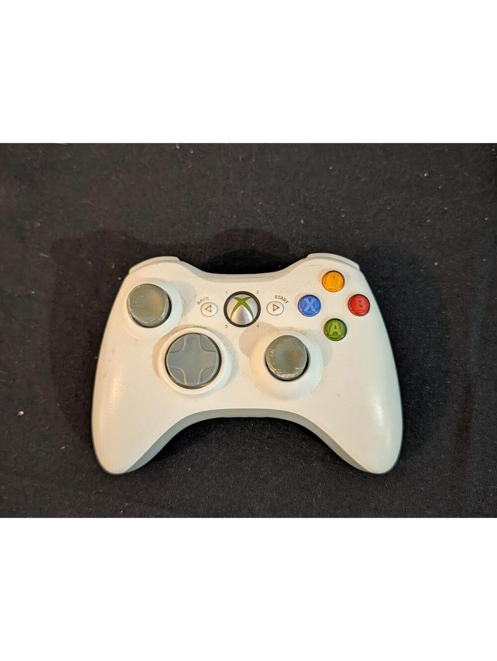Microsoft Xbox 360 Wireless Controller White with Battery Pack - Untested